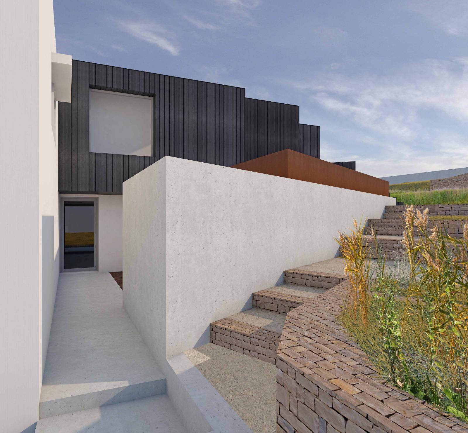 Surélévation d'une maison contemporaine à Bandol