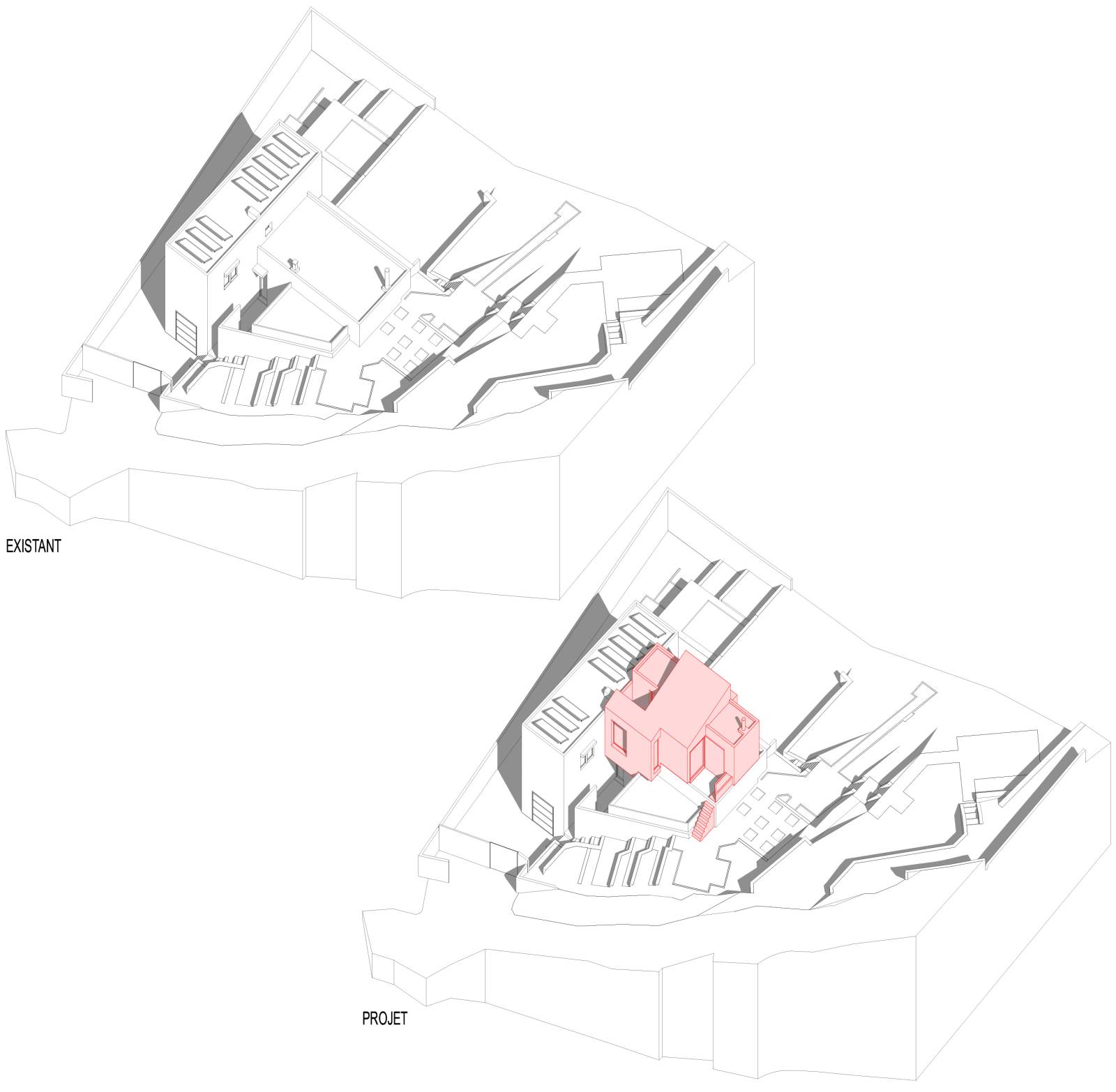 Surélévation d'une maison contemporaine à Bandol