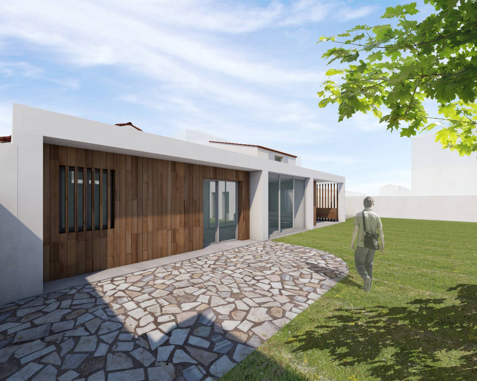 Extension et rénovation d'une maison individuelle à Marseille avec patio