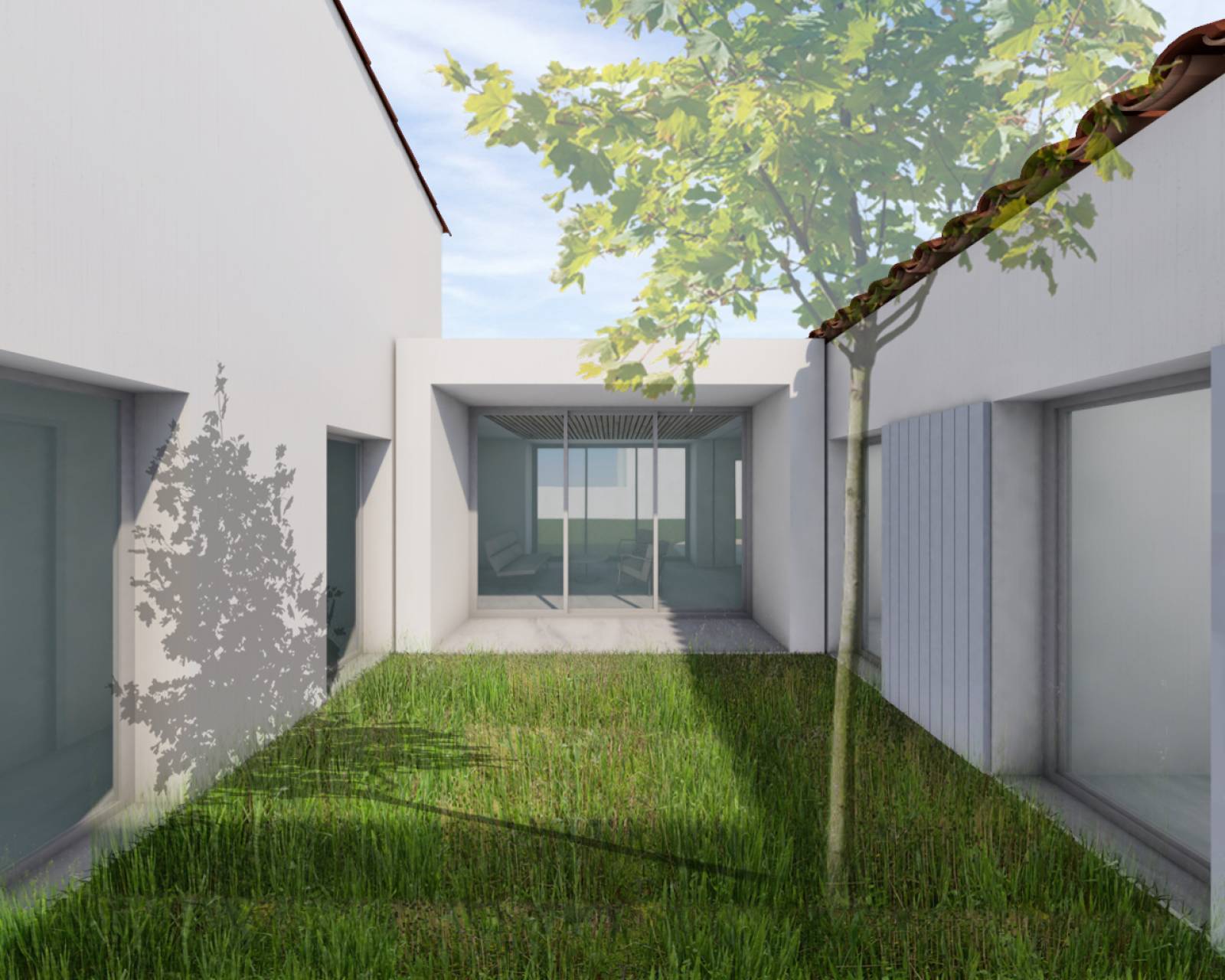 Extension et rénovation d'une maison individuelle à Marseille avec patio