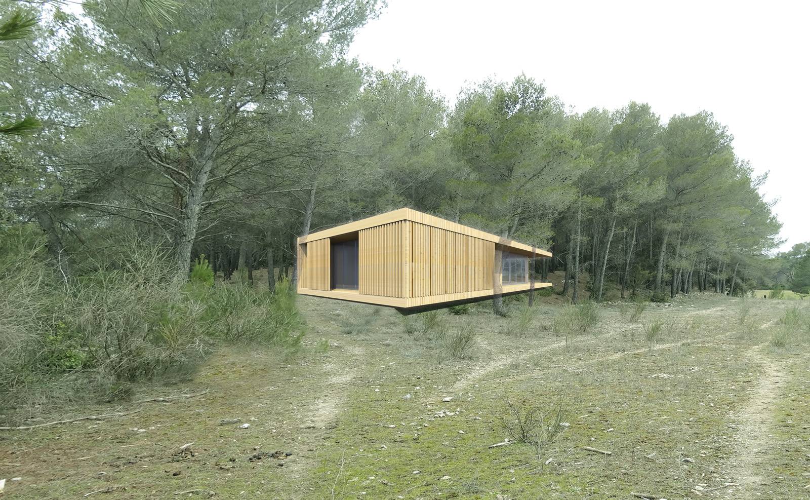 Maison en bois contemporaine à Aix-en-provence