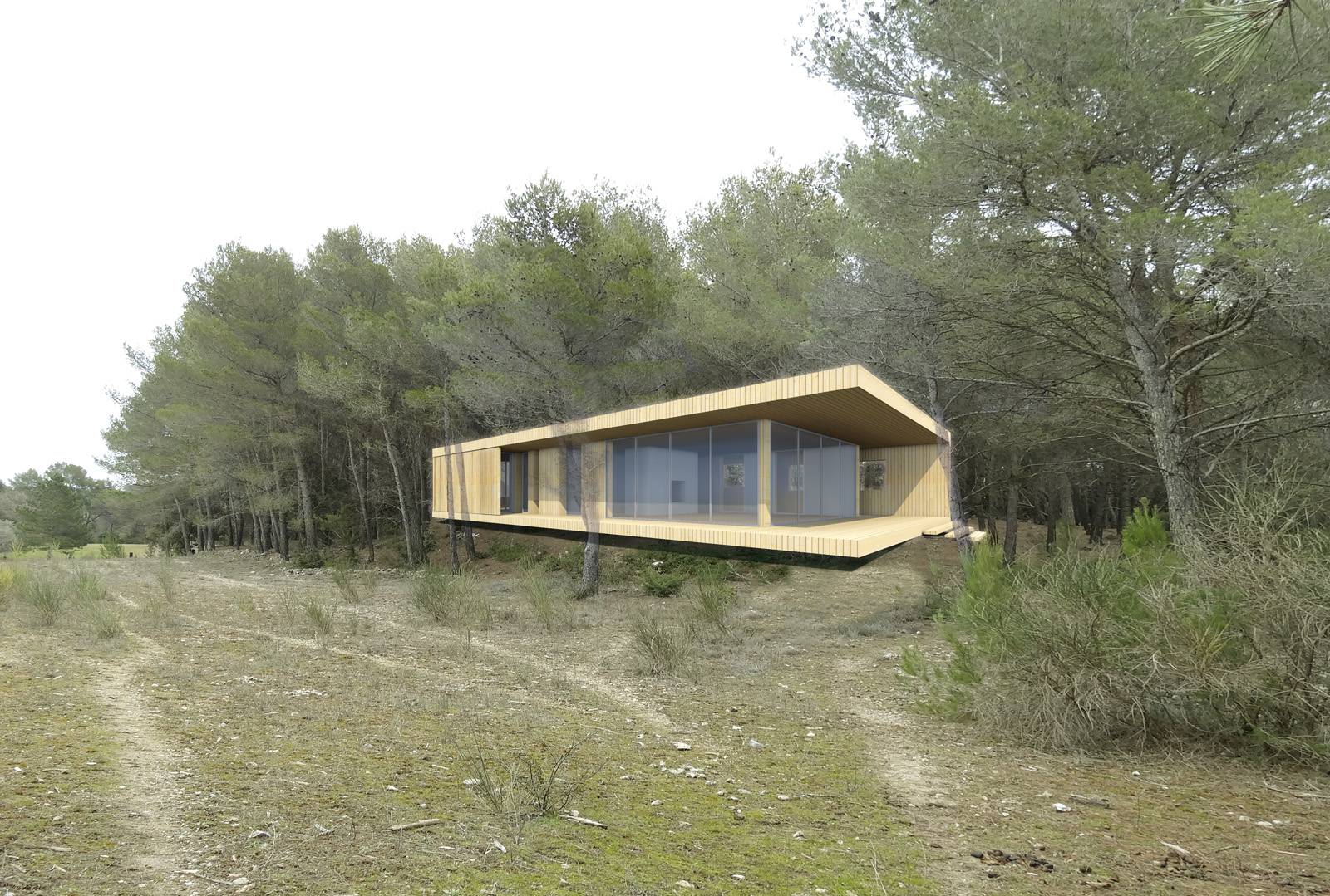 Maison en bois contemporaine à Aix-en-Provence