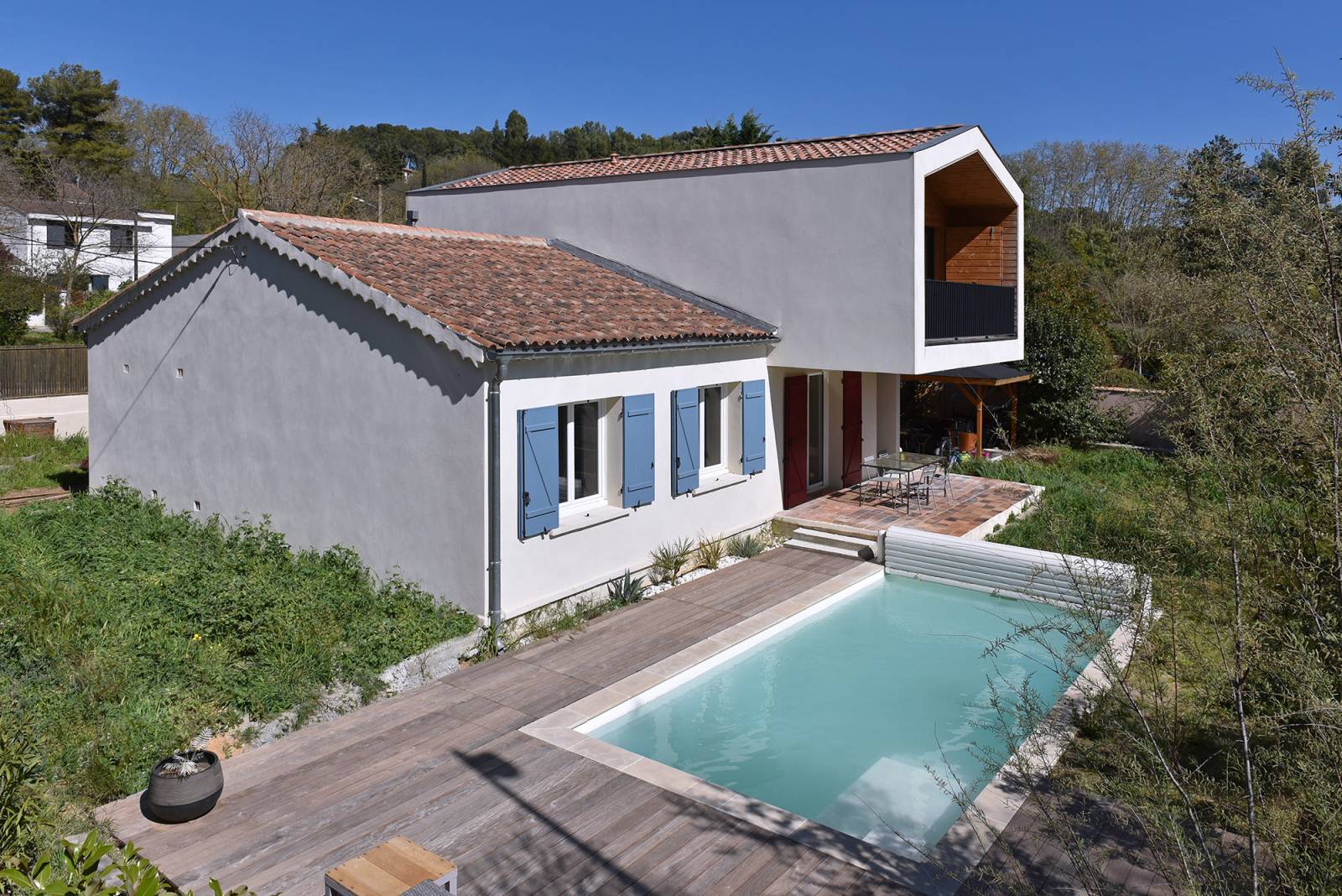 Surélévation et rénovation d'une maison individuelle à Aix-en-Provence