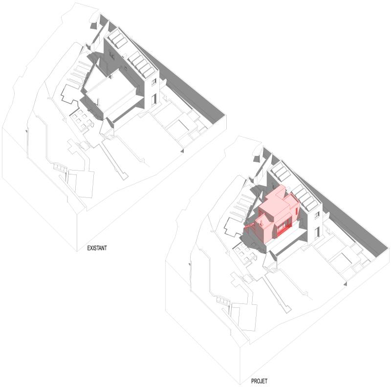 Surélévation d'une maison contemporaine à Bandol