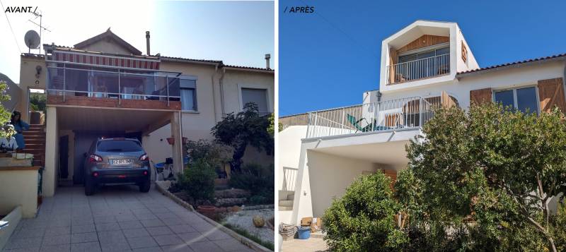 Surélévation extension rénovation d’une maison individuelle à Marseille